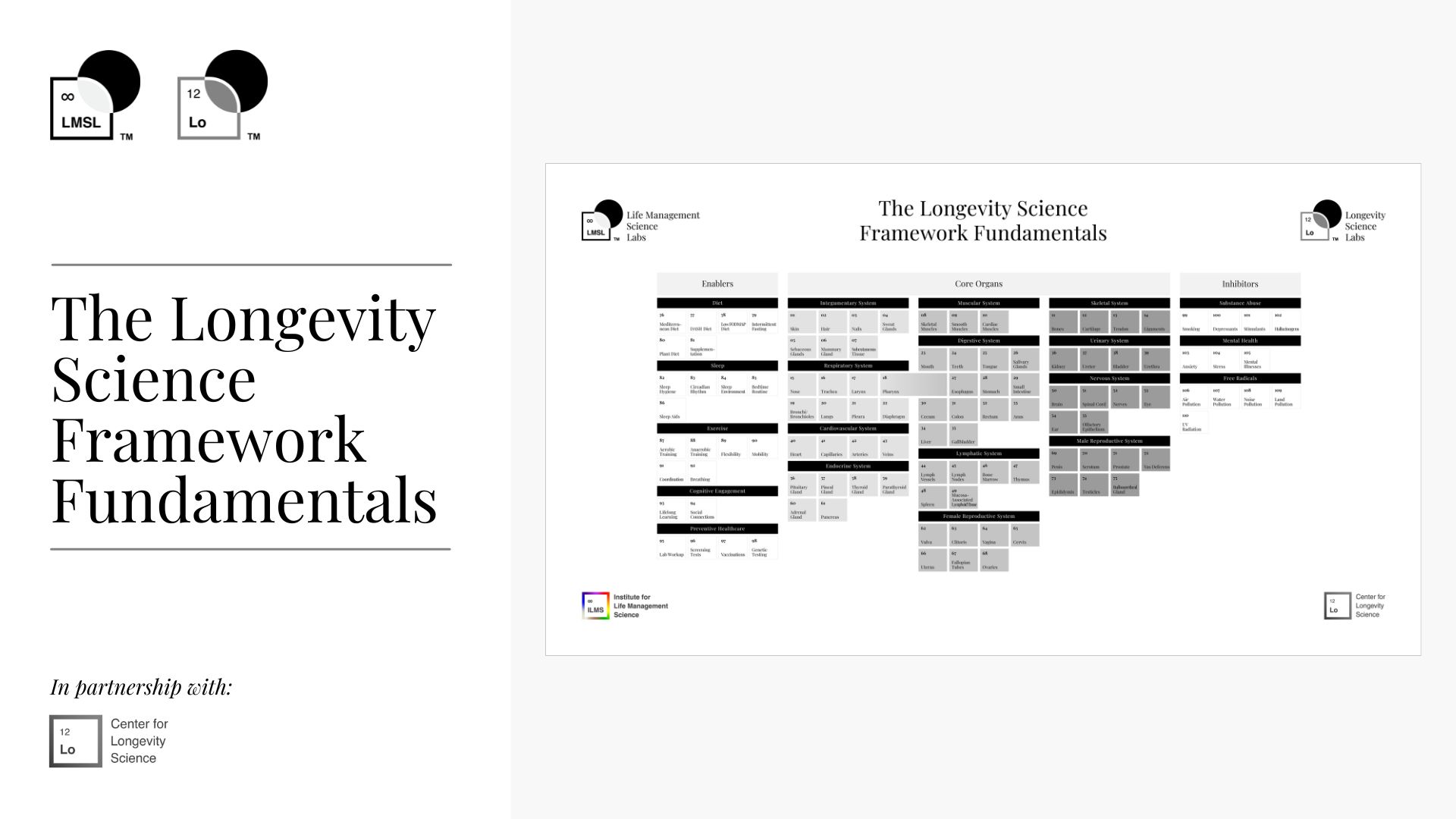 The Longevity Science Framework Fundamentals
